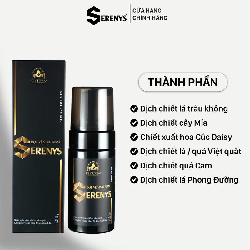 Bọt Vệ Sinh Nam Serenys 100ML - Làm Sạch, Khử Mùi, Chiết Xuất Thảo Dược Tự Nhiên 5