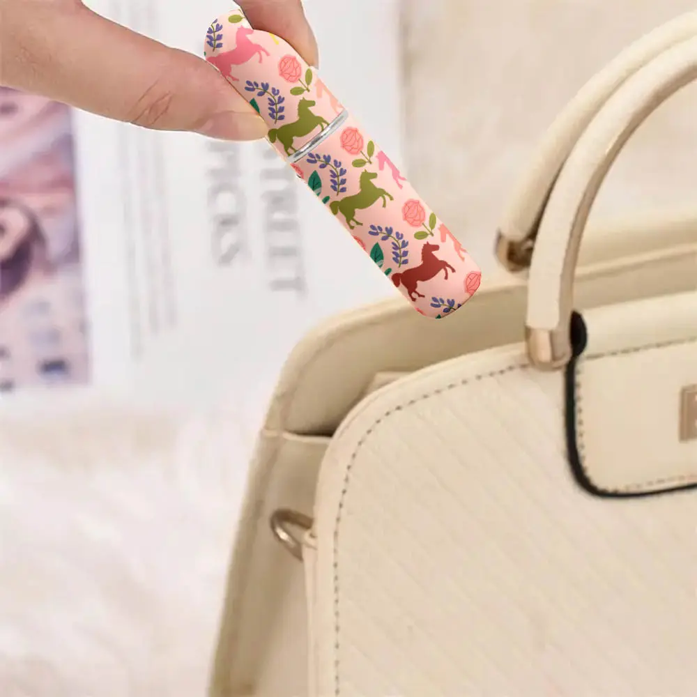 Chihiro New 5ml Mini Perfume Bottle Empty Portable Empty Cosmetic Containers Refillable Spray Rotating Bottle