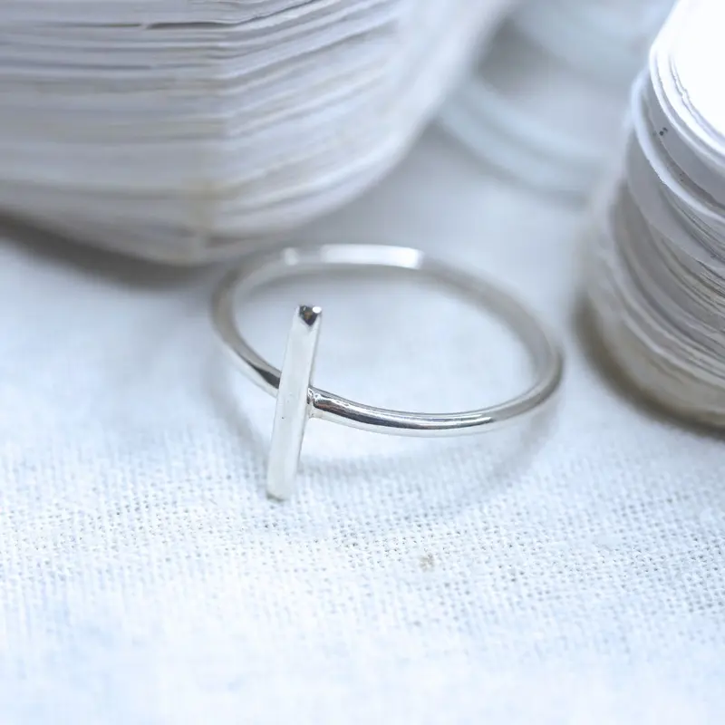 CINCIN PERAK ONE BAR HORIZONTAL 925 STERLING SILVER AA 1865 4
