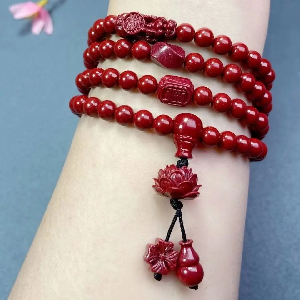Vòng Tay Chu Sa, 108 Hạt, Dành Cho Nam Và Nữ, May Mắn Tốt Hơn, Vòng Cổ An Toàn