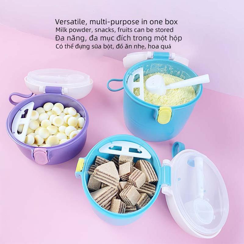 Portable Baby Milk Powder Box Cute Feeding Food Storage Box Essential Cereal Infant Milk Powder Box Toddler Snacks Container 3