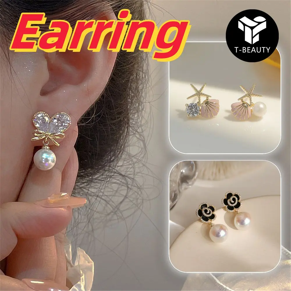Anting-anting Bintang Berongga, Gaya Korea, untuk Wanita, Anting-anting Stud Loket Fesyen, Mini dan Serba guna, Sesuai untuk Pakaian Harian, Diperbuat daripada Aloi, 1 Pasang, Anting-anting T-Beauty
