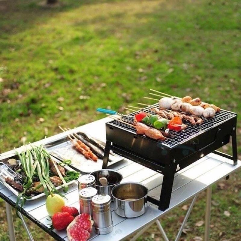 Bếp Nướng Than Hoa BBQ , Bếp Nướng Ngoài Trời Bằng Thép Siêu Dày ,  Bếp Nhập Khẩu 7