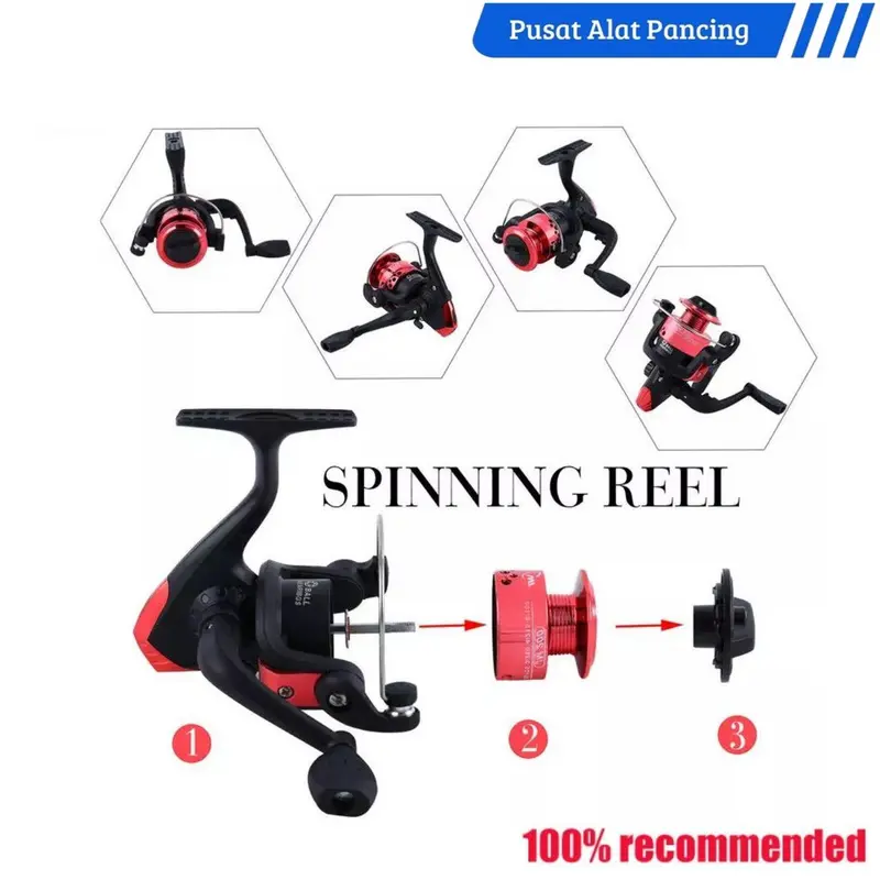Pusat Alat Pancing - Reel Pancing BH200 Gulungan Putar Rell Rill Pancing Katrol Kerekan Pancing Fishing Reel Spool Plastik Pancing Rill Bisa Untuk Pancing Ikan Laut Katrol Kerekan Roda Putar 4