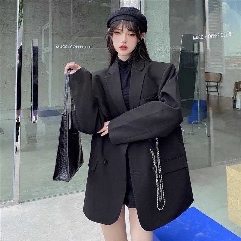 Áo Blazer đính dây phụ kiện " CÓ SIZE BIG 120kg " áodạ tweet