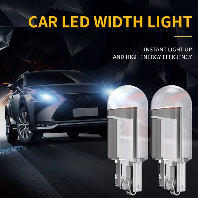Bóng đèn LED T10 COB W5W 194 168, 1X, Đèn biển số ô tô, Đèn thoát khí bên Acrylic 6