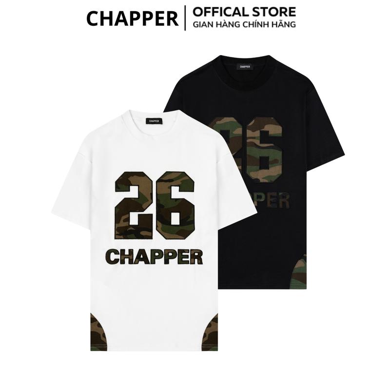 Áo thun nam nữ CHAPPER vải thể thao cao cấp phối rằn ri - APCP023 Menswear Cổ Tròn