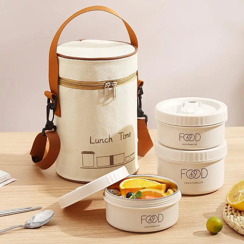 Kotak Makan Siang Bento Portabel Tahan Bocor Gaya Jepang Untuk Pelajar Lunch Box Tempat Makan Kotak Bekal Bekal Makan Makan Jerami Microwave Stainless Steel