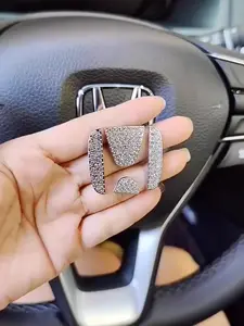 Stiker Tempelan Hiasan Logo Stir Mobil Plastik Car