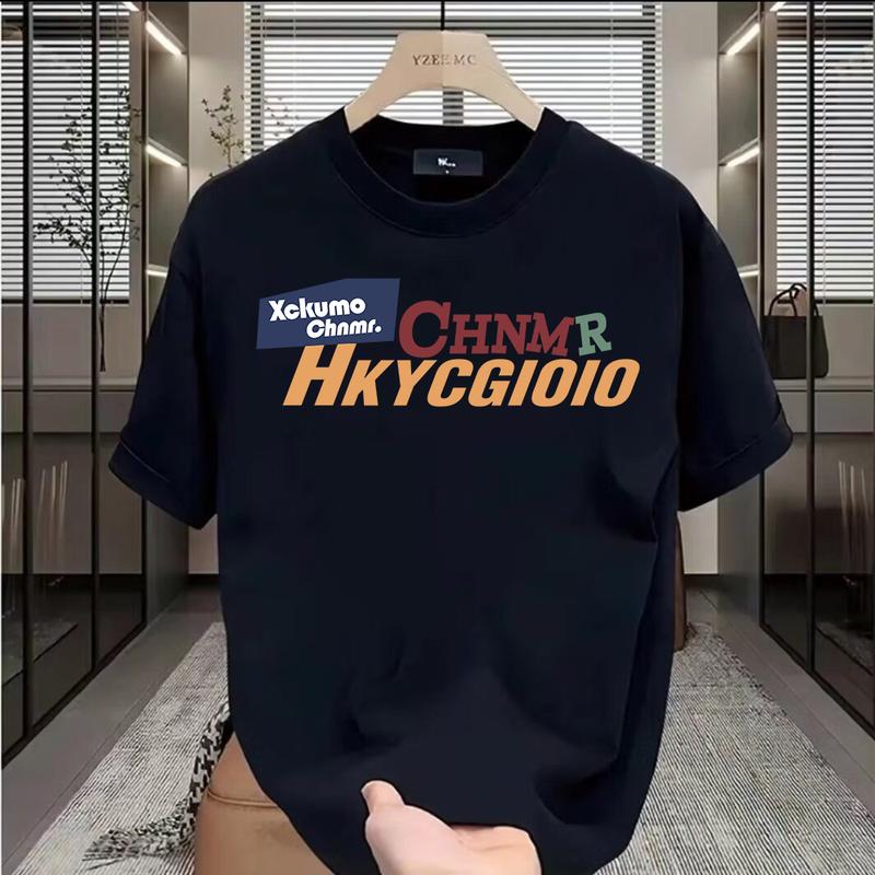 Product Introduction of Áo Thun Nam, 100% Cotton, ngắn Tay, Dáng Rộng Vừa Vặn, Thoải Mái, In Chữ Tiếng Anh 6