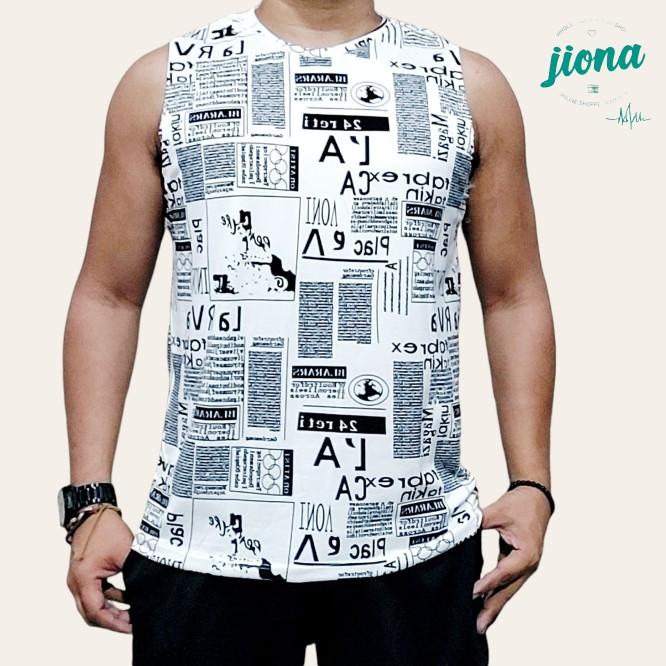 Product Introduction of Men'S Sleeveless T-Shirt Vest Magazine Print Edition, Fashionable, Loose, Daily Street Vest Top 16
