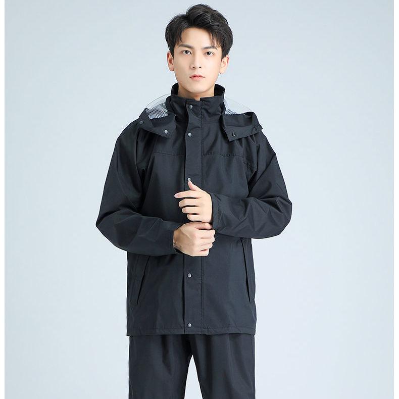 Product Introduction of Raincoat Rain Pants Suit Anti-Rainstorm Men's Hiking Portable Reflective Construction Site Delicate Split Fishing Raincoat 4