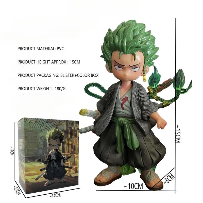 Product Introduction of One Piece Figure, Q Version Zoro Model Toy, Anime Figure Model 0