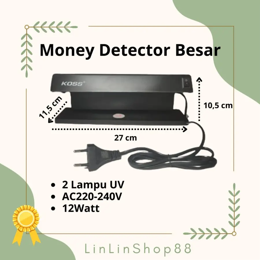 Money Detector Besar / KECIL Deteksi uang UV LED