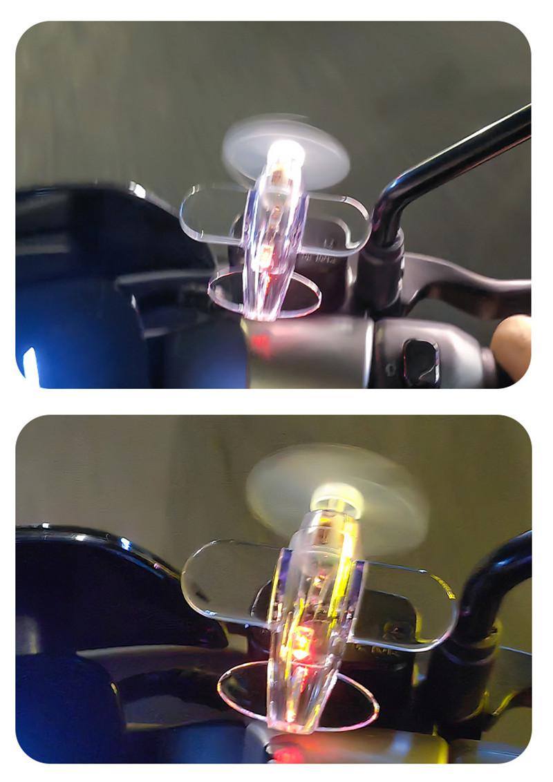 Product Introduction of Car Rotatable Airplane Wind Powered Small Led Light Airplane Decor Car Styling Ornaments Bikes Motorcycle Bicycle Decorations 3