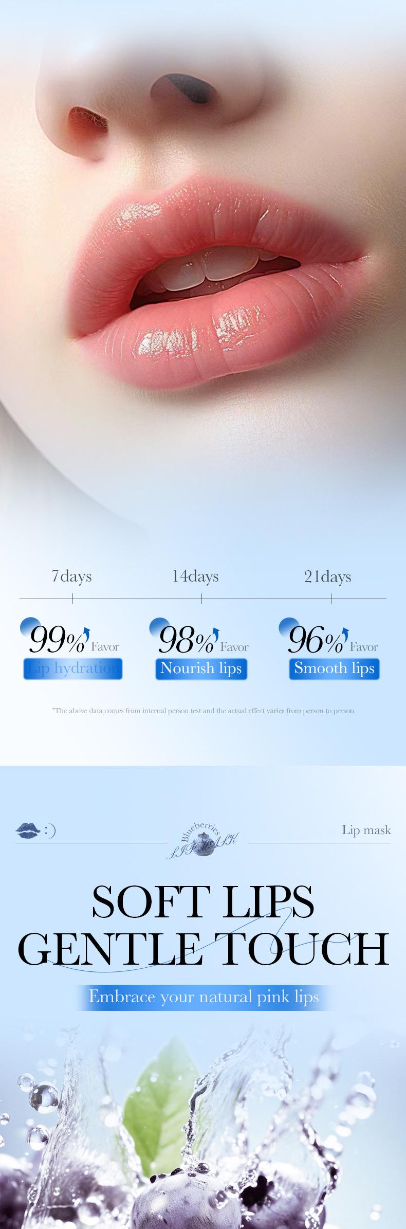 Product Introduction of Mặt Nạ Ngủ Dưỡng Ẩm Cho Môi Việt Quất Mặt Nạ Môi Dạng Thạch Cải Thiện Đường Viền Môi Skincare 3