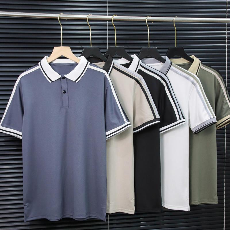 Big Size 50-95kg Áo Thun Polo Cao Cấp chất vải CVC co giãn 4 chiều Họa Tiết Dây Vai 2 Màu.