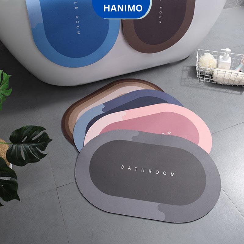 Thảm lau chùi chân SILICON trải sàn mềm thấm hút tốt chống trượt cỡ 40x60cm HANIMO Cao Su HA04