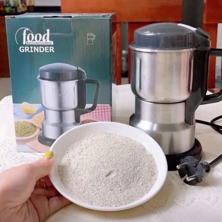 Máy Xay Hạt Bột Khô Siêu Mịn Công Suất 300W, 8 Lưỡi Dao Đa Năng Dễ Dàng Dụng Cụ Nghiền Đồ Khô, Hạt Cà Phê, Ngũ Cốc Gia Vị Inox