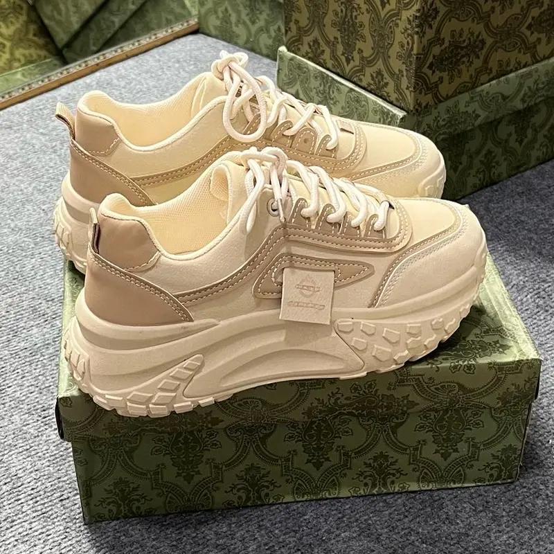 Giày Thể Thao Nữ Thời Trang Mã 50 Đế Cao 5 Phân Nhẹ Êm Thoáng Khí Phong Cách Sneaker Shoes 0