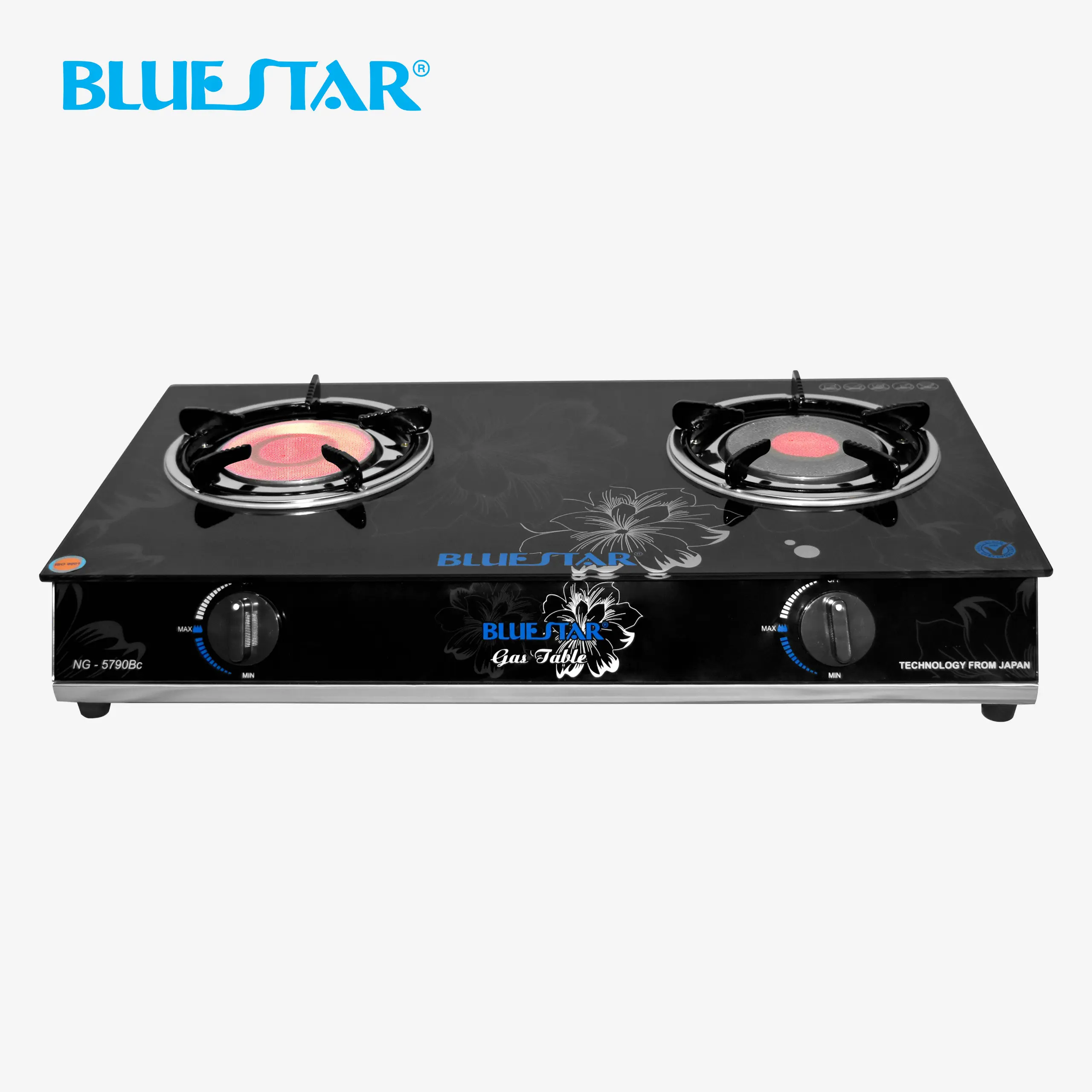 Bếp ga đôi hồng ngoại BLUESTAR NG-5790BC, mặt kính cường lực, đánh lửa ma.ᵰeto, tiết kiệm gas 30%, hàng chính hãnġ