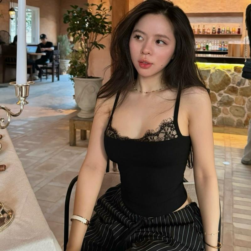 [ A10 ] Áo 2 dây ren RT ôm dáng