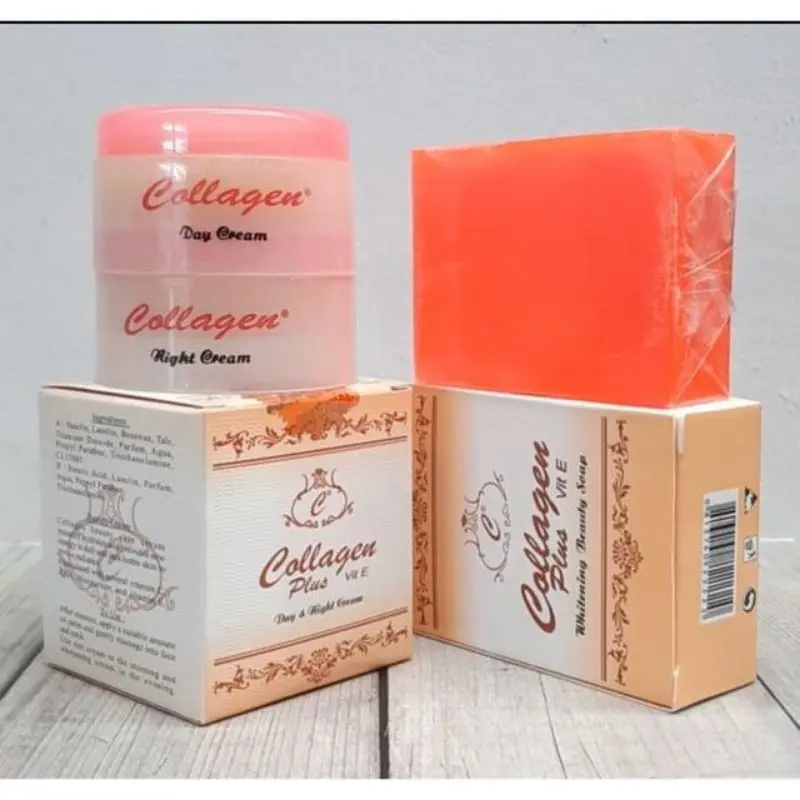 PAKET CREAM COLLAGEN SIANG DAN MALAM PLUS SABUN Perawatan Wajah