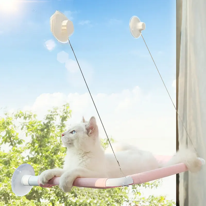 Pet Cat Window Hammock Upgrade Suction Cup Hanging Nest Cat Nest Cat Bed Summer Grid Cross-Border Cat Hammock