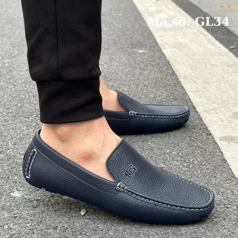 Giày lười Nam Alo Davin Da Bò Cao Cấp GL34 7