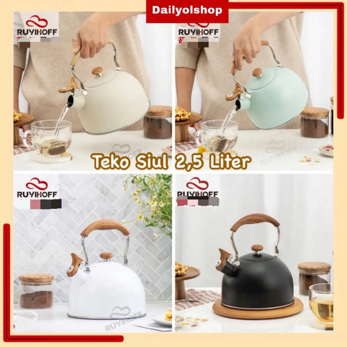 READY TEKO SIUL ESTETIK RUYIHOFF / TEKO HOME CHA CHA / TEKO HYEJIN Stainless Kitchenware Putih