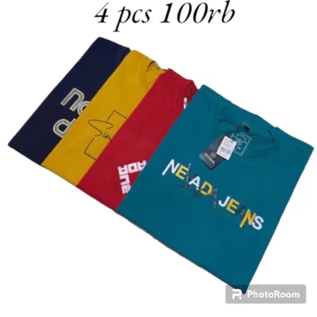 Paket 100 Dapat 4 Baju Kaos Newada Pria Distro Dewasa Keren Premium Original Termurah Terlaris Terbaru 2024 Bahan Semi Cotton Casual Motif