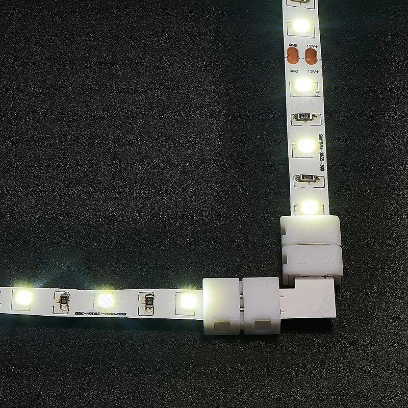 Product Introduction of 10pcs Solderless LED Strip Connector 4 pin 10mm 8mm L I Type Unwired Gapless Terminal Extension For SMD 5050 2835 LED Strip 11