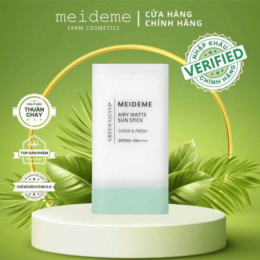 [Nikki] Chống nắng dạng thanh lăn Meideme Green Salvia Airy Matte Sun Stick 18gram