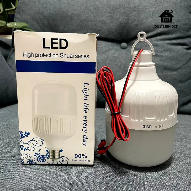 Bóng Điện Kẹp Bình Ắc Quy 12V 20W, Bóng LED Tịnh Kiệm Điện Siêu Sáng, 1