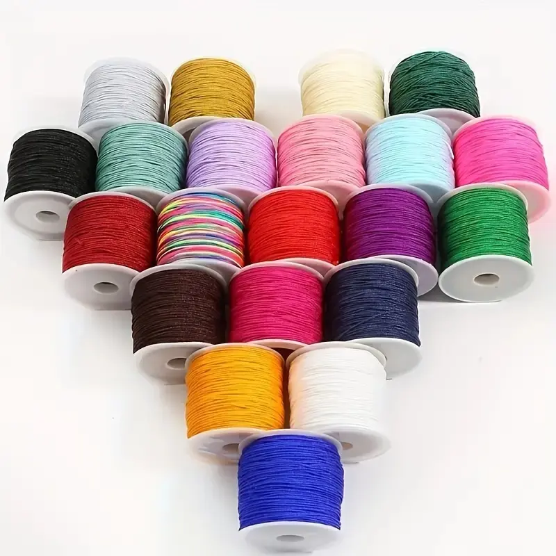 Dây Đeo Vòng Tay Dây Hạt, Nhiều Màu, Dày 0,8Mm, 6 Màu Âm Lượng Không Lặp Lại, Dây Đeo Vòng Tay Và Vòng Cổ, Thích Hợp Để Làm Vòng Tay Và Mặt Dây Chuyền Thủ Công, Dây Làm Trang Sức, Hoàn Hảo, 45 M / Dòng 1