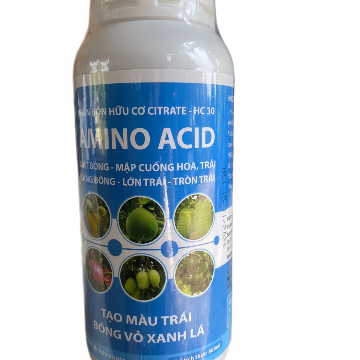 Phân bón lá; AMINO-axit : nhập khẩu italia). :mát bông, mập cuống hoa, trái sáng bóng, lớn trái, tròn trái, ra rễ , đi đọt , hoa lá đồng
