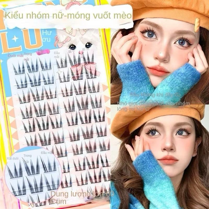 Mi Giả Menglu Dáng Móng Vuốt Mèo Hack Mắt To Tròn Tự Nhiên Trang Điểm Mỹ Phẩm Cosmetic