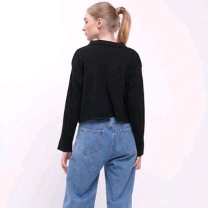 Naomi Atasan rajut polo crop top | outer wanita berkerah 5