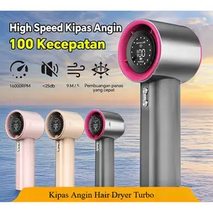 Kipas Angin Turbo Hair Dryer Fan High Speed Genggam 100 Tingkat Kecepatan Kipas Portabel Kecil USB