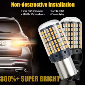 Lampu Sein dan Rem LED Super Terang 144 SMD Universal 12–24V, Hemat Energi dan Tahan Lama untuk Kendaraan (2 Pcs)