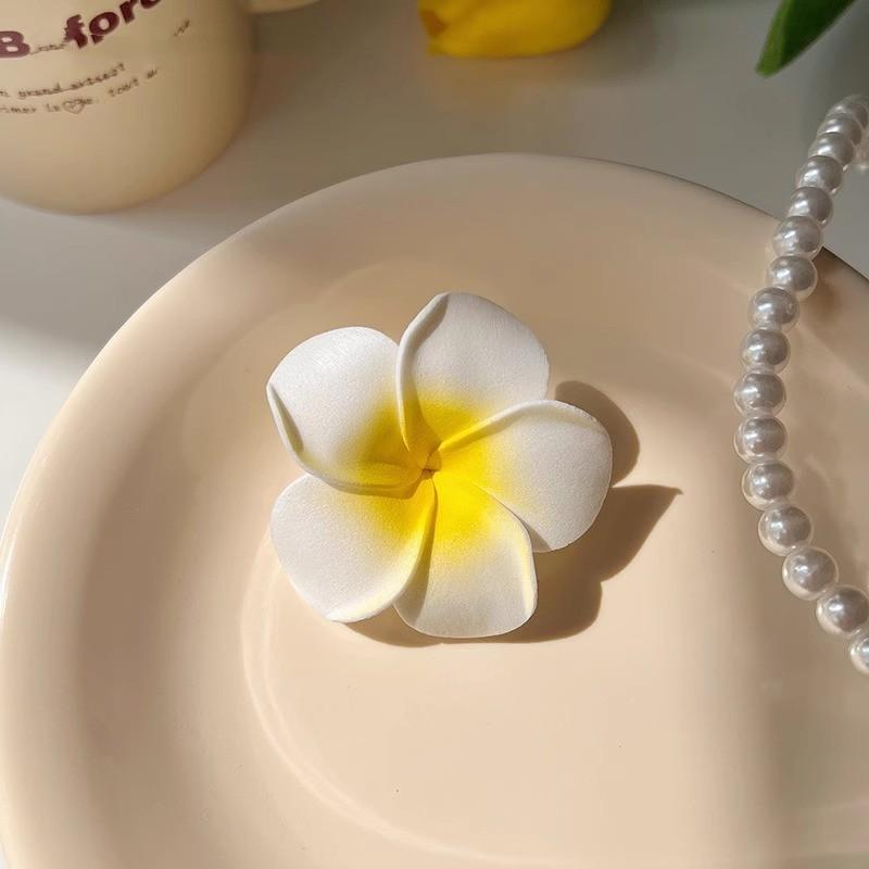 Product Introduction of Kẹp tóc Plumeria rubra dịu dàng và ngọt ngào kẹp tóc hoa sứ trong suốt dễ thương và thời trang kẹp tóc cổ tích Nữ Women 7