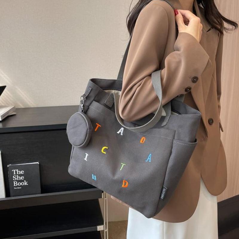 Product Introduction of Túi tote nữ vải Hình Chữ Nhật Bag Đeo Vai Chữ Nhật vải canvas phong cách unisex phom to FoutT-THEU01 10