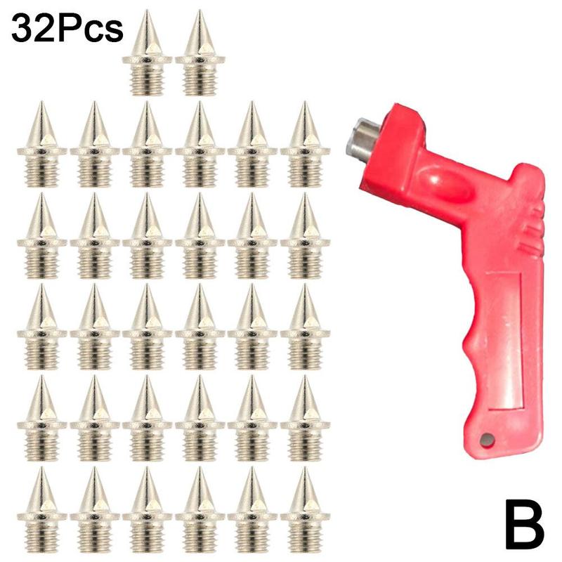 Product Introduction of 32pcs/Set Footful Metal Replacement Running Spikes For Shoes 7mm-13mm 37
