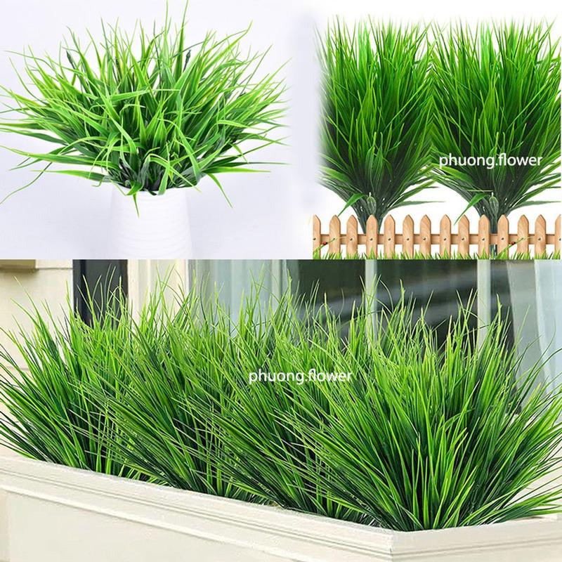 Cây nhựa giả lá lúa lá mạ non 7 nhánh 56 lá cao 30cm dùng cắm chậu giả cây xanh hoặc trang trí cho không gian thêm xanh