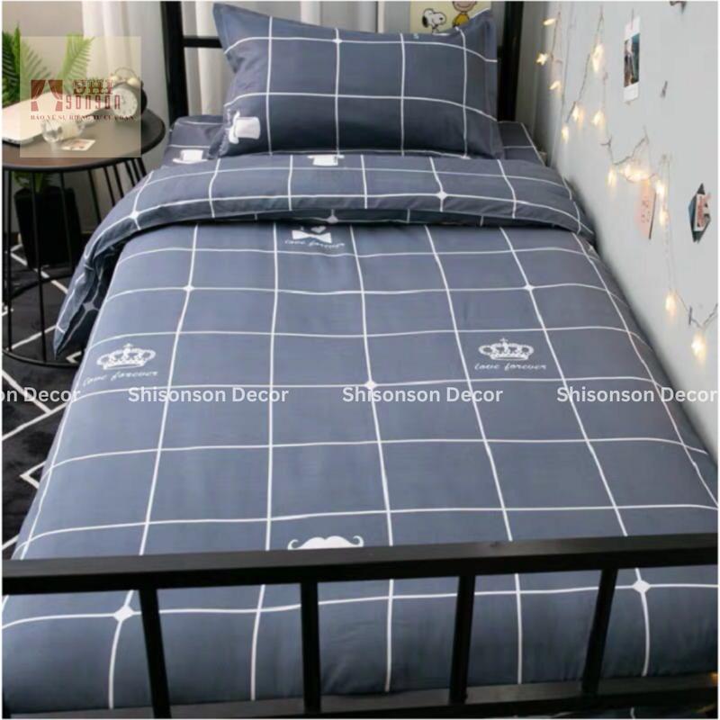 Ga giường ký túc xá, Ga giường sinh viên vải cotton polly kích thước ngang - Ga Shisonson Decor