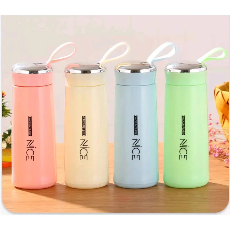 Botol Minum kaca Motif Nice 400ml Botol Tumbler kaca tanpa kemas Plastik Wadah Minuman Kitchenware Bottles Water Multicoloured crystal 0