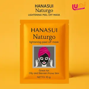 [ BOX ] Hanasui Naturgo Black Peel Off Mask - Box Masker Hitam Angkat Komedo & Sel Kulit Mati Bersih, Halus & Mencerahkan