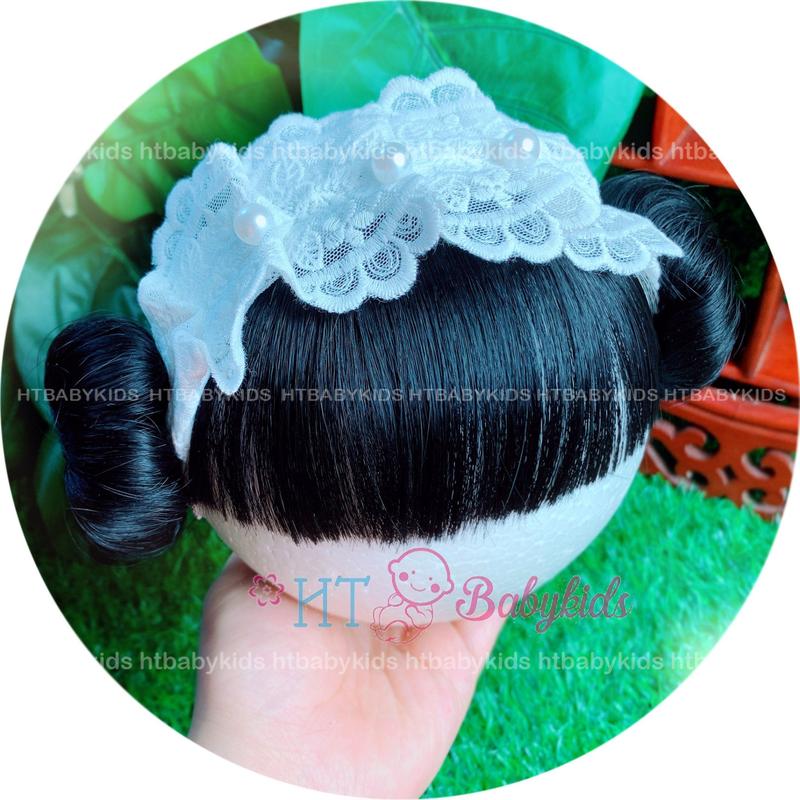 [ FLASH SALE ] - Băng Đô Tuban Cho Bé Gái Tóc Giả Hai Bên Búi Natra