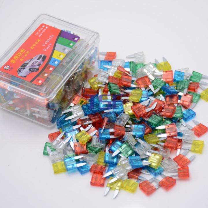 Cầu chì ô tô xe máy 200 cái, cầu chì Mini 12v OTOX Phụ Tùng Phụ Kiện