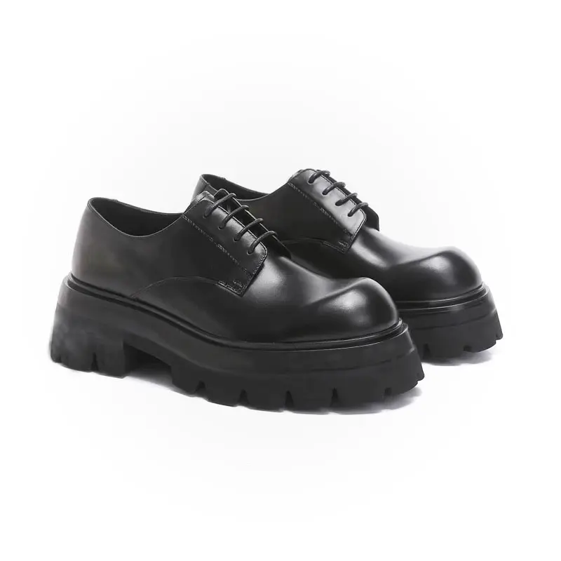 giày derby chunky đế cao 7cm g1318 thời trang inichi